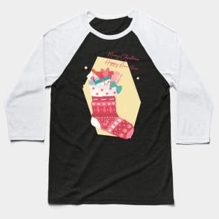 Christmas stockings - Happy Christmas and a happy new year! - Available in stickers, clothing, etc Baseball T-Shirt